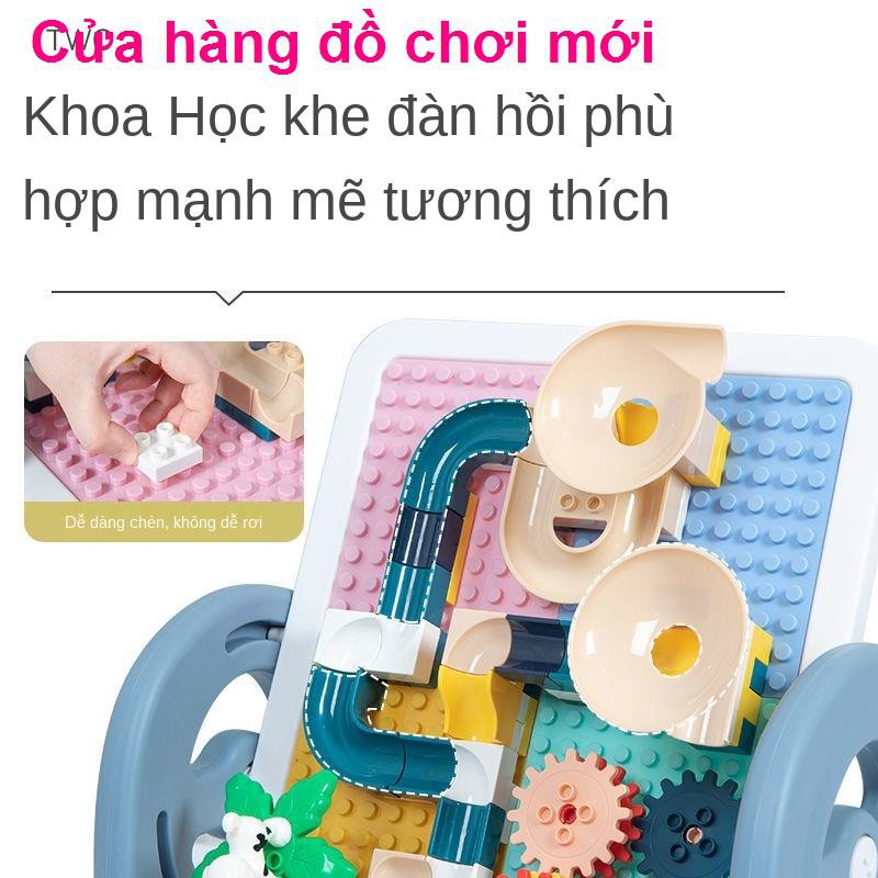 Lớn Bộ bàn ghế lắp ráp hạt xây dựng cậu bé xếp hình trẻ em trí thông minh đa chức năng não cho