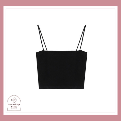Áo 2 dây Croptop chất liệu cotton Đen-Trắng  xịn Freesize từ 38 đến 58kg phối đồ siêu chất