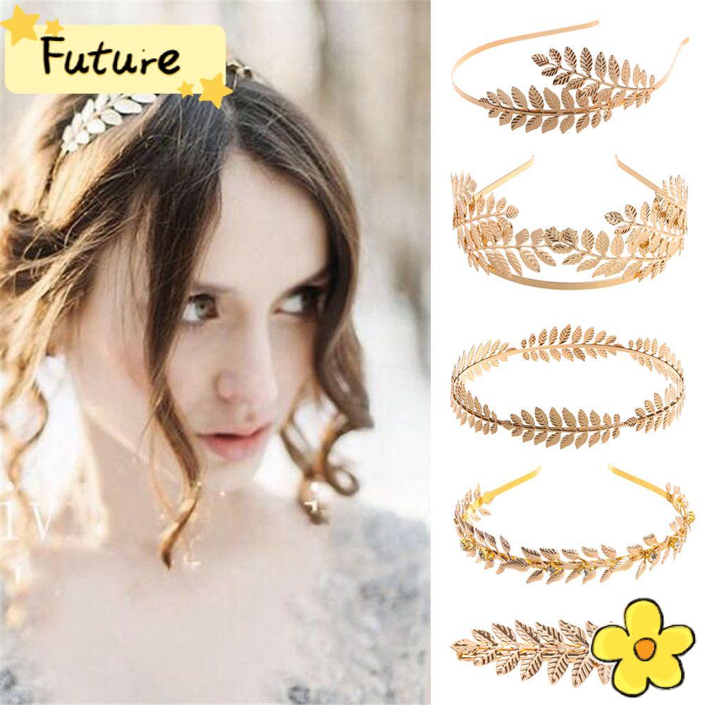 FUTURE Retro Bride Headbands Tiara Hair Hoop Leaves Hair Bands Hair Combs Hair Jewelry Headwear|Wedding Hair Crown