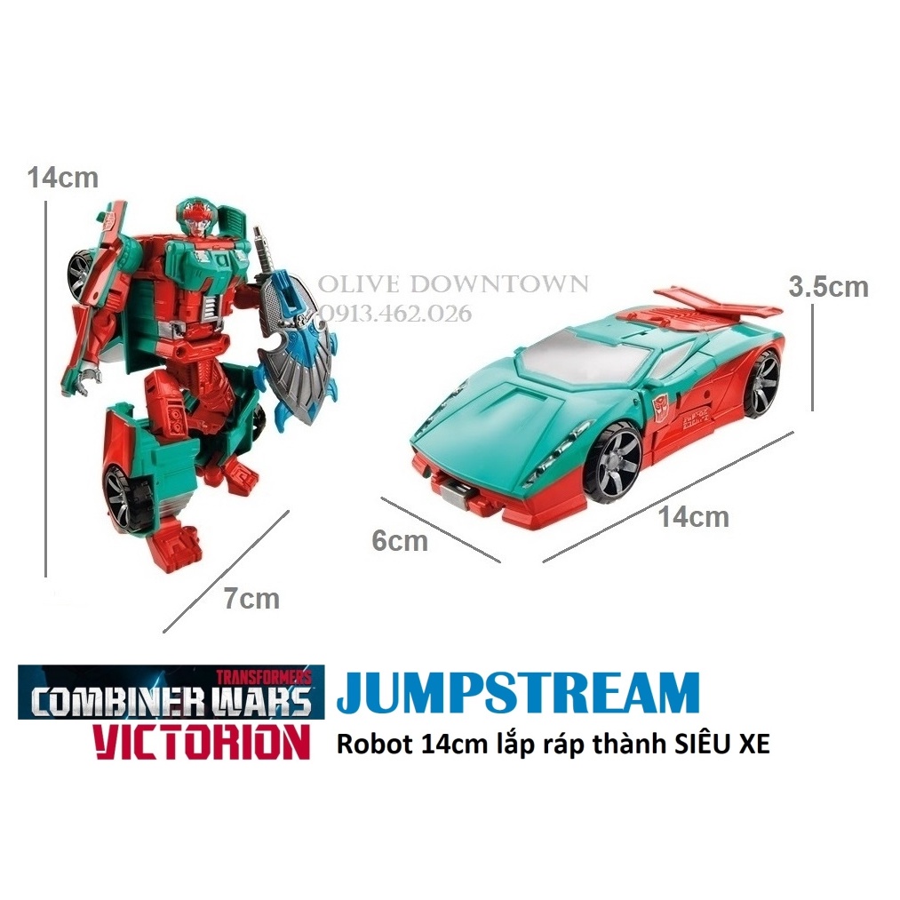 Mô hình Robot cao 14cm lắp ráp thành 2 mẫu SIÊU XE - Transformers Combiner Wars