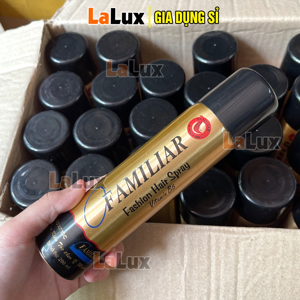 Gôm Xịt Tóc Nam/Nữ Giữ Nếp Chuyên Nghiệp FAMILIAR 400ml/200ml-Keo Xịt Tóc Cứng Thơm Cao Cấp Cho Nam Giới Tạo Kiểu LALUX