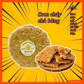 Cơm cháy chà bông cô út Sài Gòn Quốc Vinh, đồ ăn vặt Hà Nội Mango Food đóng túi hút chân không trọng lượng 160g