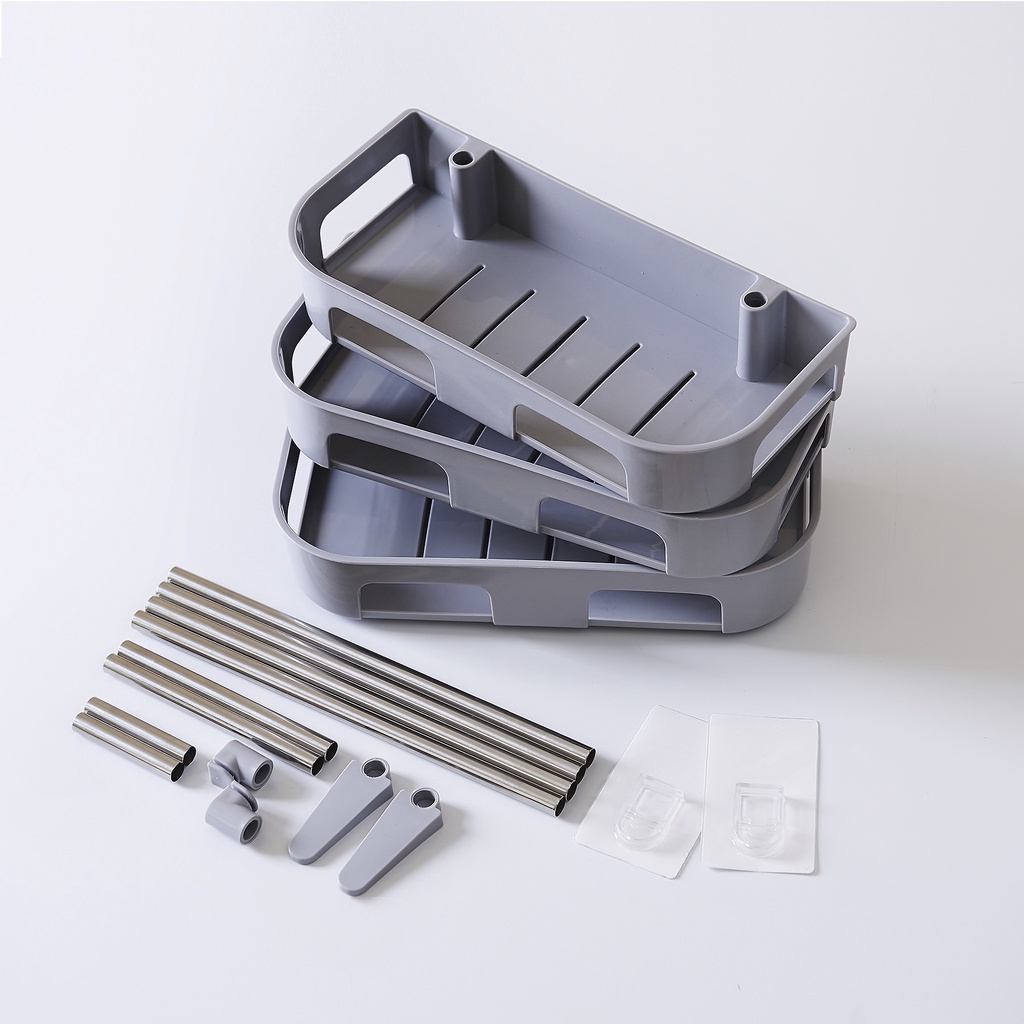 Kệ Nhà Tắm Nhà Bếp 2 Tầng, 3 Tầng Đa Năng Dán Tường KG06