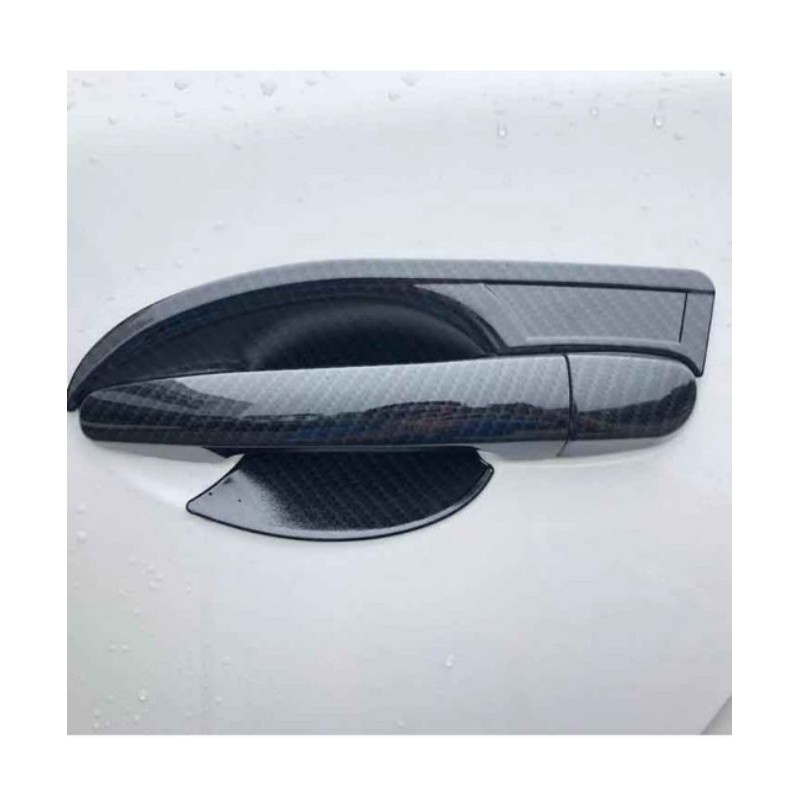 Ốp tay nắm, hõm cửa carbon xe Hyundai Elantra 2016 - 2021 vân cacbon siêu đẹp - Giá 1 bộ