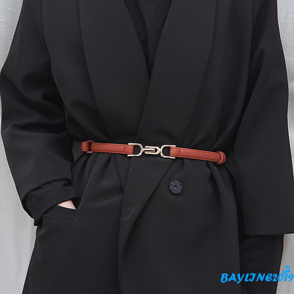 Thắt lưng giả da màu đen/cà phê/đen có thể điều chỉnh thời trang cho nữ