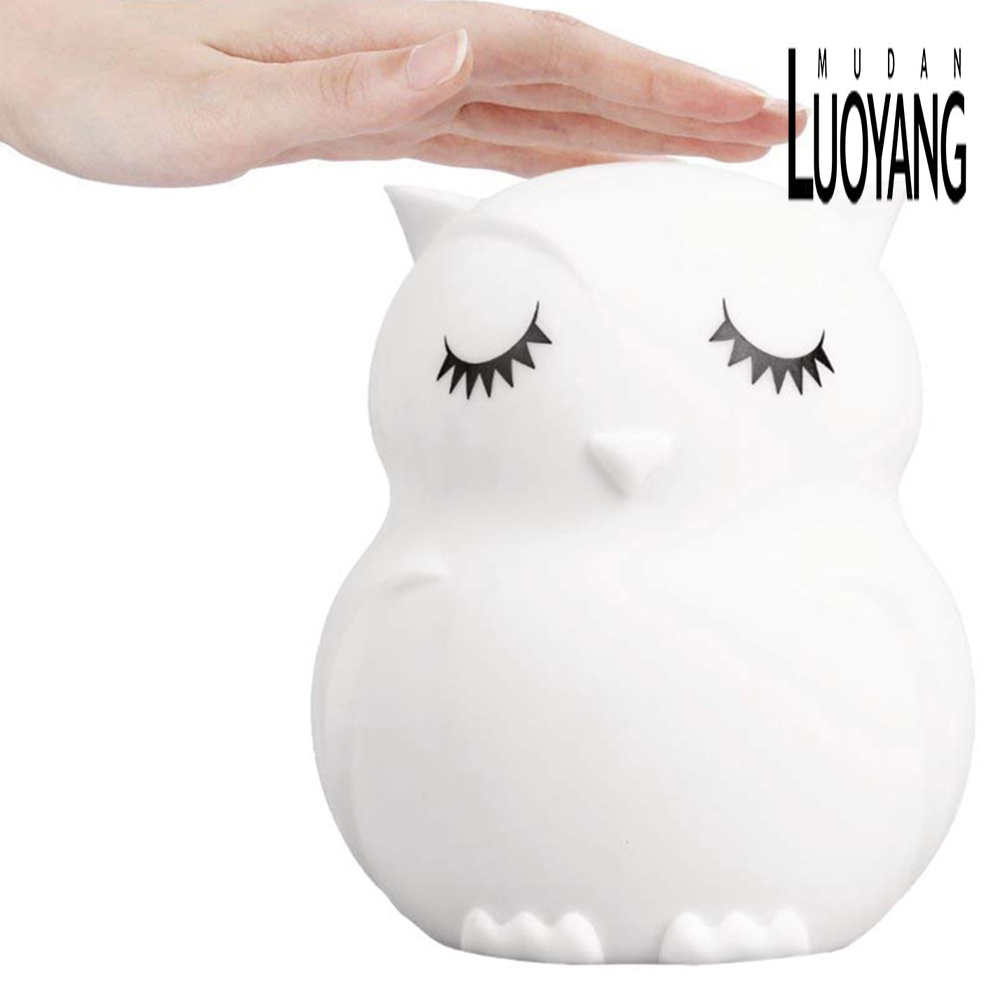 Đèn Ngủ LED Silicone Hình Cú Mèo Thay Đổi Màu Sắc Cho Bé