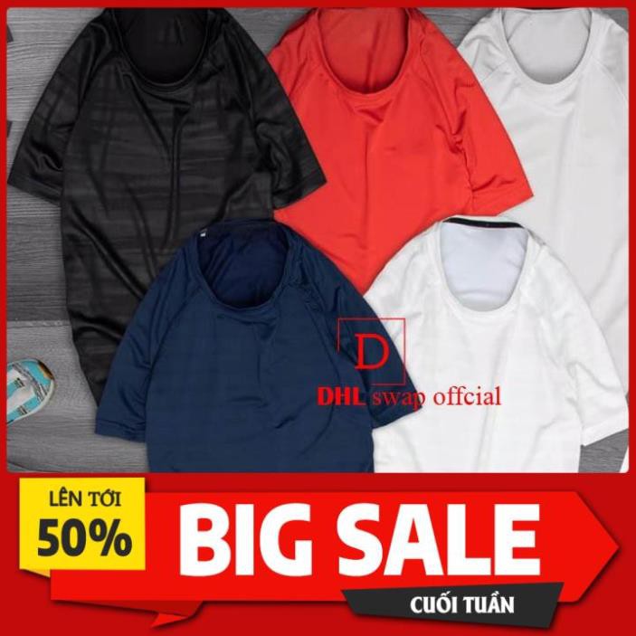 áo thun nam trơn thể thao thun lạnh DHL swap nhìu màu thoáng mát tập gym đi dạo in hình logo ྇