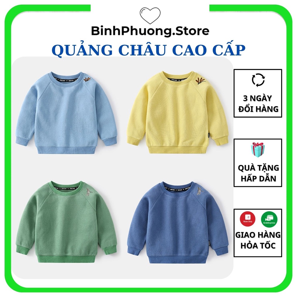 Áo Len Cho Bé, Áo Nỉ Giữ Nhiệt Cho Bé Trai Gái Nhập Khẩu QCCC 2 3 4 5 6 7 8 9 10 tuổi Binhphuong.Store