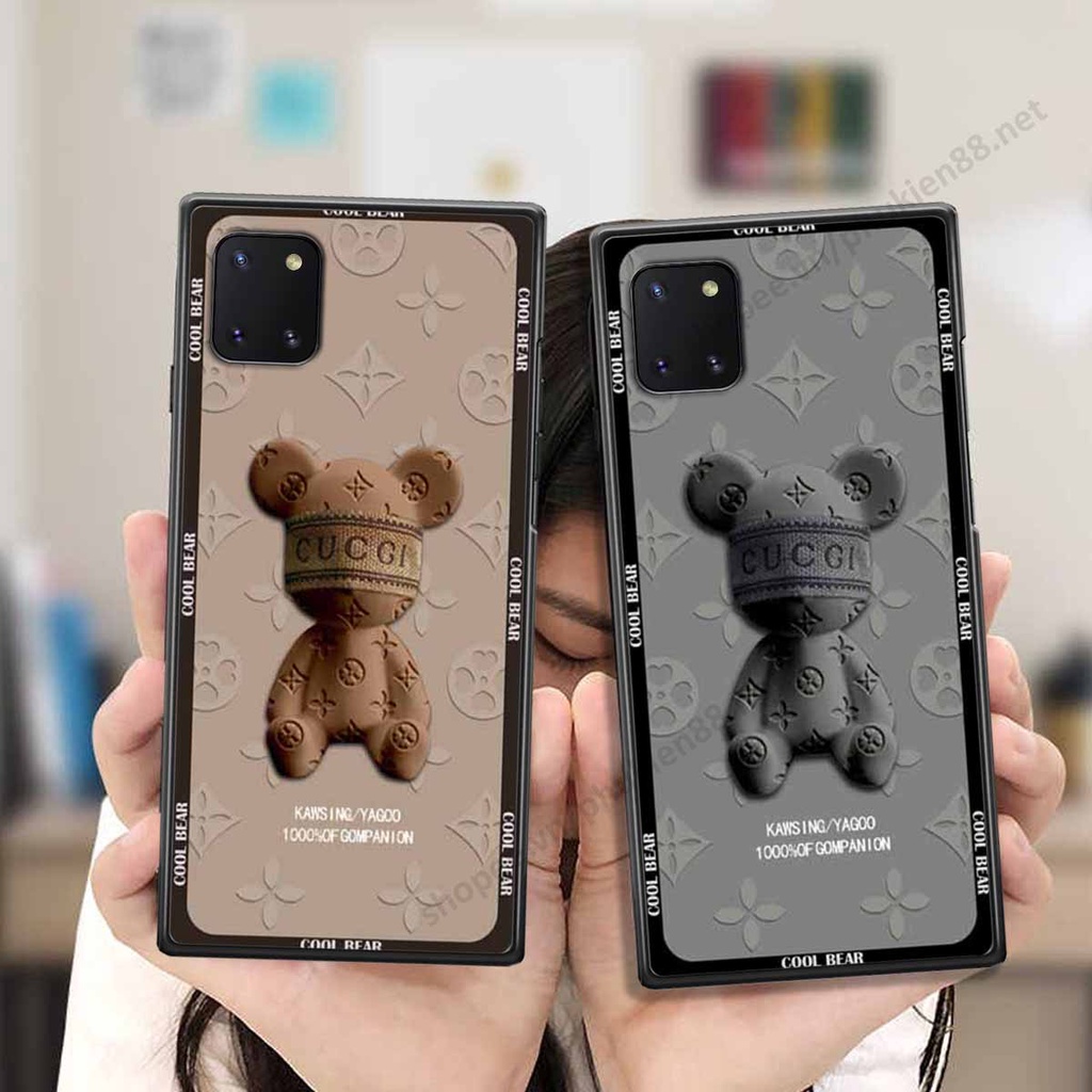 Ốp Samsung Note 10 Lite bear, k@ws thương hiệu phong cách ốp lưng thời trang cao cấp