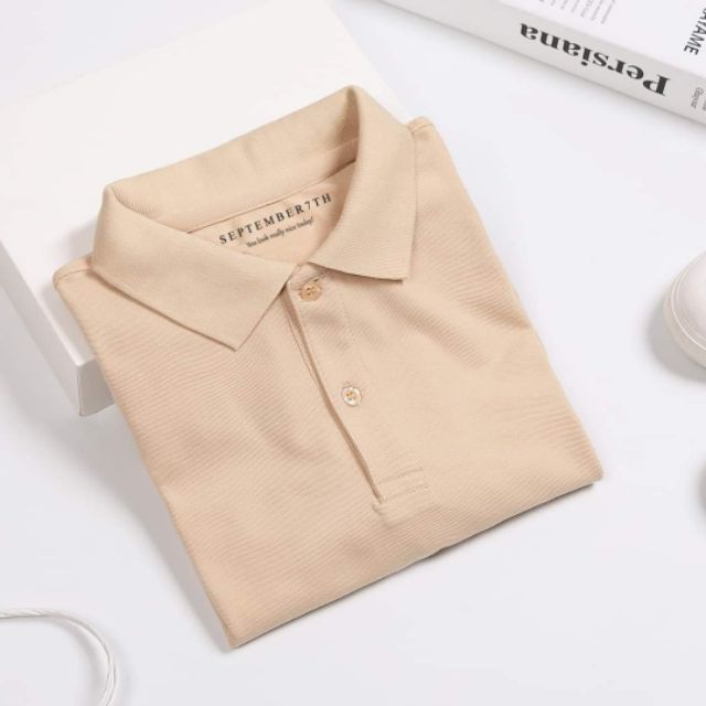 Áo COTTON POLO trơn nam - chất liệu cá sấu mềm mịn, thấm hút mồ hôi September 7th chính hãng