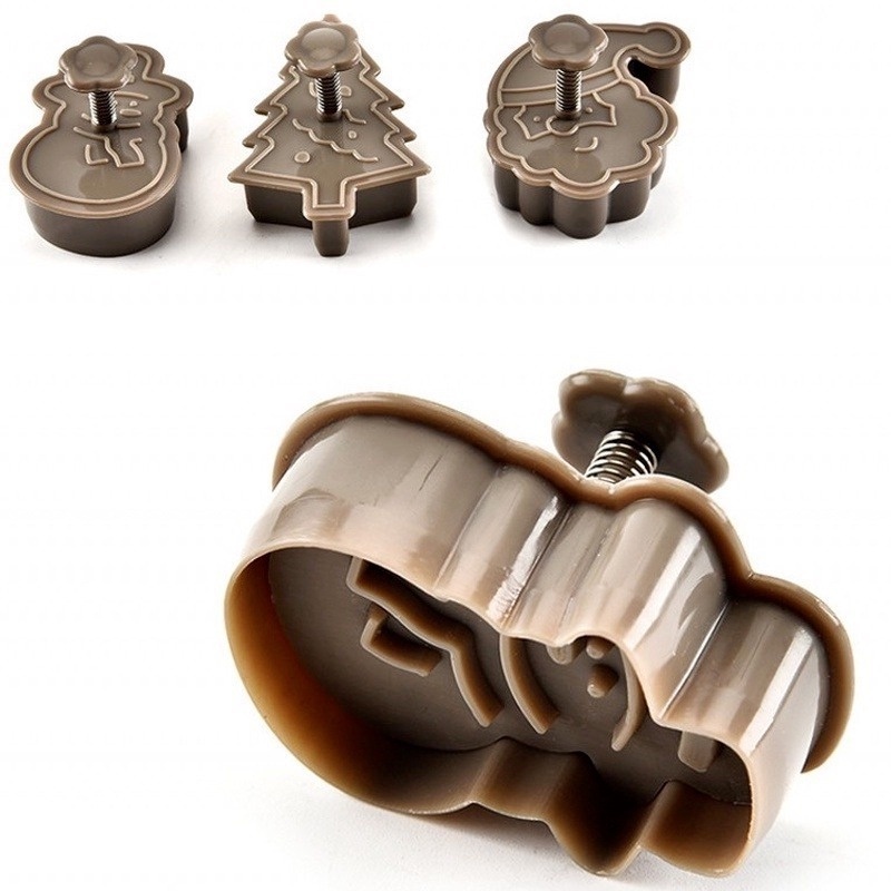 Set 4 khuôn làm bánh quy hình bánh gừng 3D