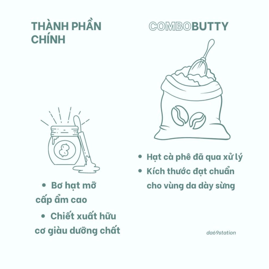 Bộ đôi dưỡng mông giảm thâm mông hiệu quả - COMBO BUTTY handmade