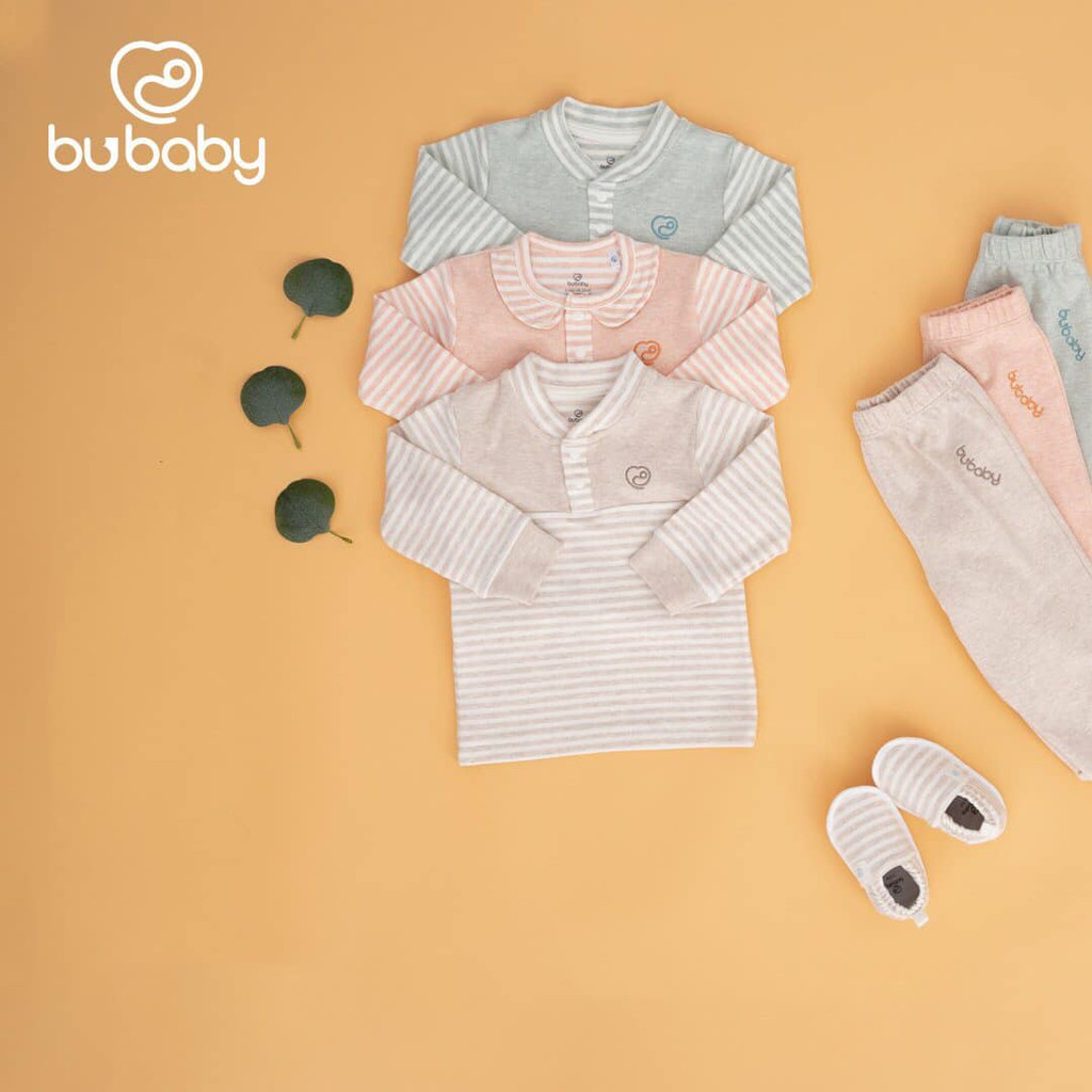 Bộ Bu cổ trụ dài tay vải bamboo cotton dày mẫu thu đông mới nhất 2020 cho bé từ 6 tháng đến 3 tuổi