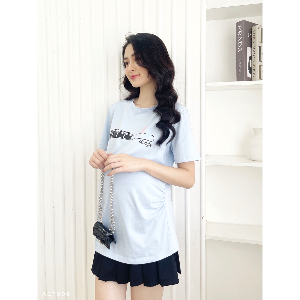 MEDYLA - Áo phông thun cotton cho bầu thoải mái mặc trong và sau sinh - ACT009