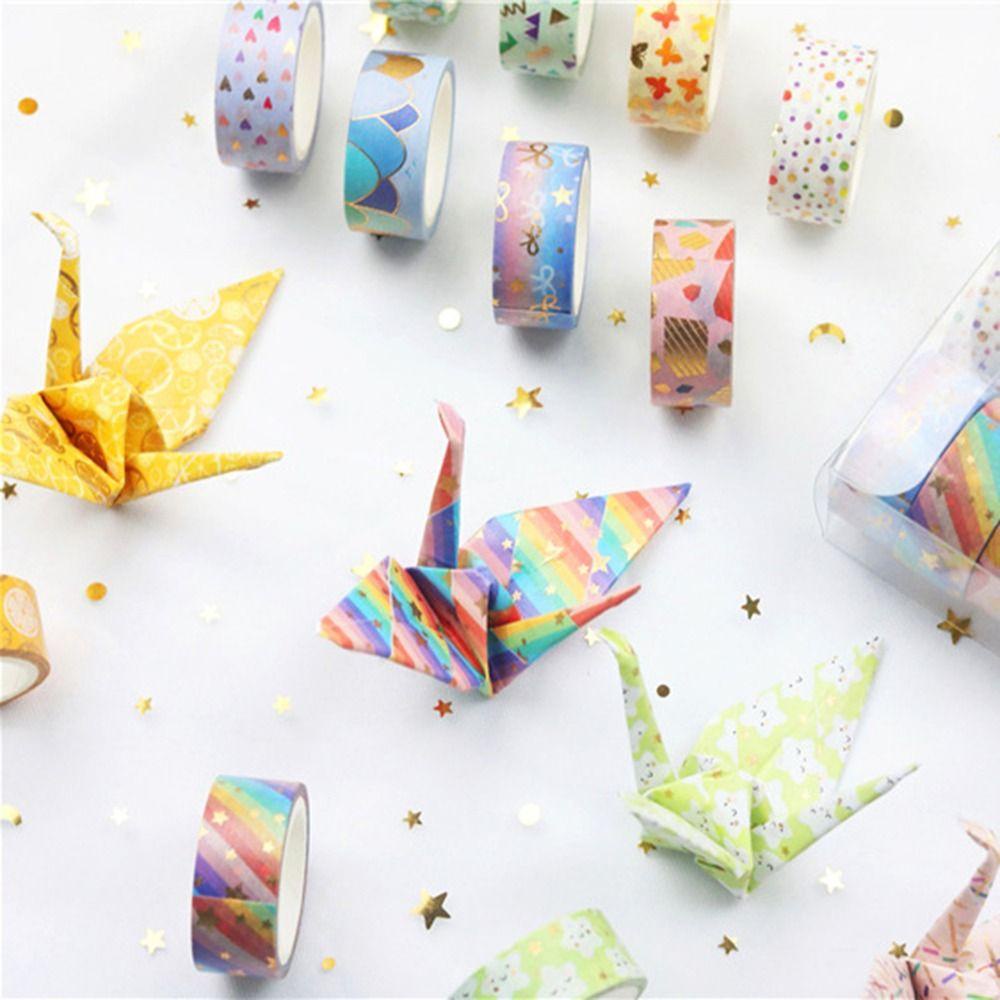 CHOOKEY Bộ 12 Cuộn Băng Keo Dán Trang Trí Họa Tiết Dễ Thương Thời Trang