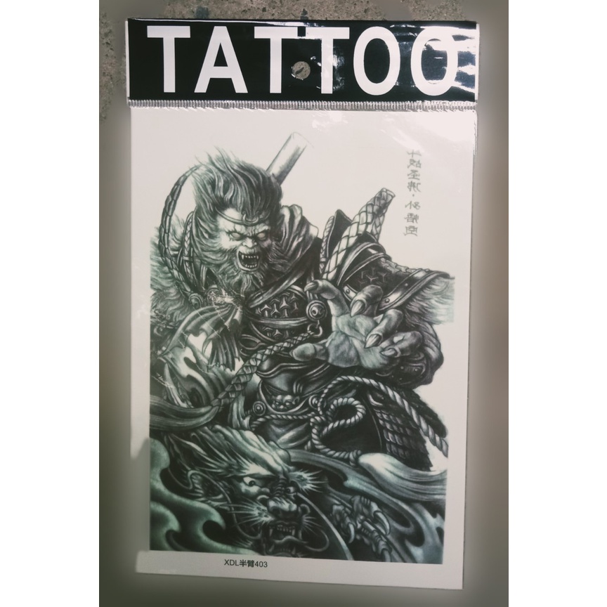 Hình xăm dán ngộ không đen tặng hình xăm dán mini