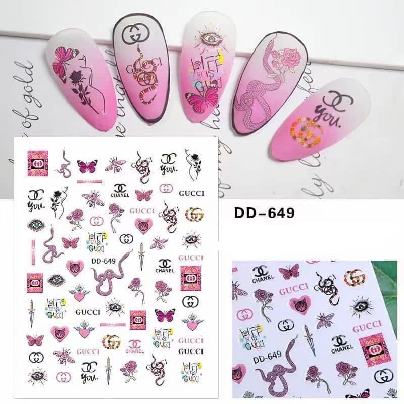 Sticker dán thương hiệu trang trí móng tay chân