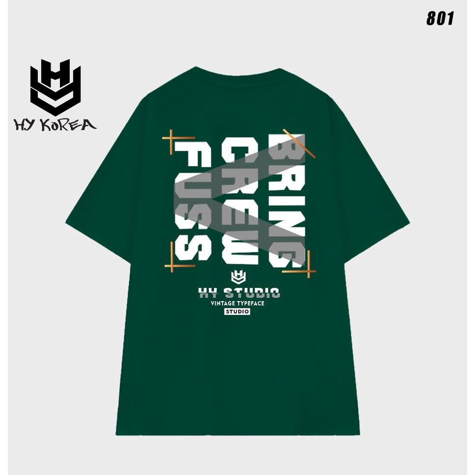 Áo thun nam nữ unisex form rộng tay lỡ Bring Crew Fuss 801 HY KOREA