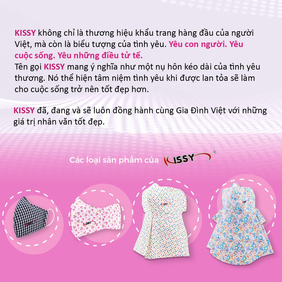 Khẩu trang cao cấp Kissy 100% chính hãng - Cá xanh đáng yêu - Khẩu trang cho bé từ 4 - 10 tuổi size S