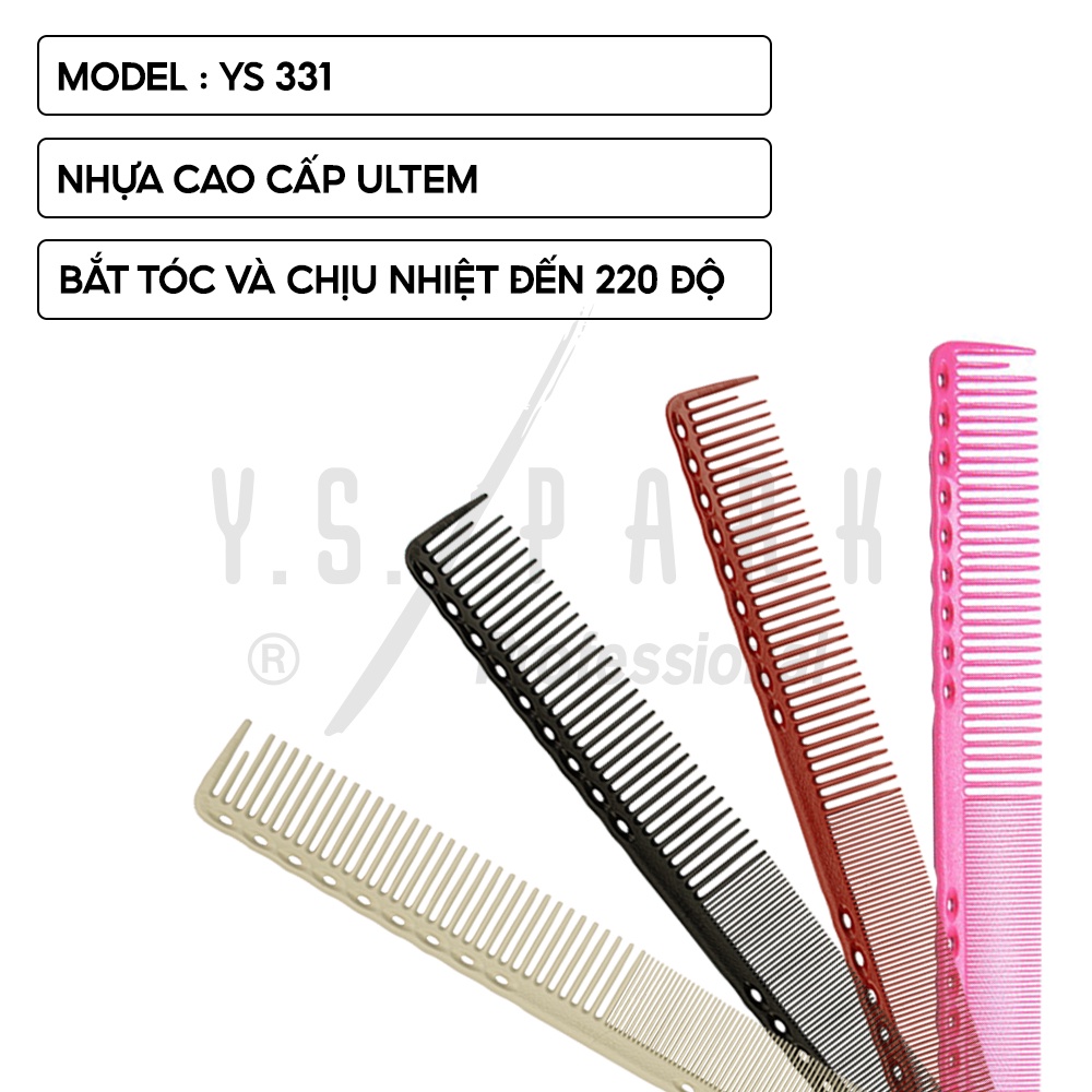 Lược cắt tỉa tóc chịu nhiệt Nhật Bản YS PARK professional cho tóc nữ dài YS-331 hàng chính hãng