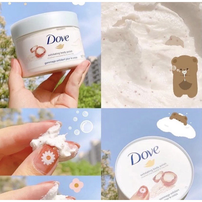 Tẩy Da Chết Toàn Thân DOVE Exfoliating Body Polish Đức - Mỹ