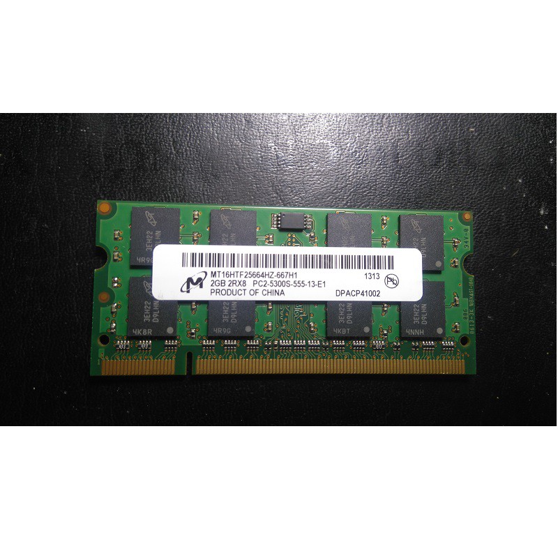 Ram laptop DDR2  2GB bus 667 - 5300s, hiệu Micron, bảo hành 1 năm