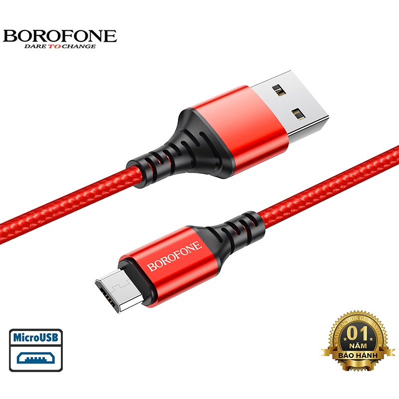 Cáp sạc nhanh Borofone BX54 dây dù 2.4A dây truyền tải dữ liệu dài 1m - Chính hãng