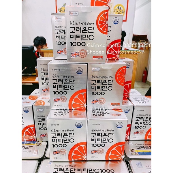 [GIẢM 8,8K]Vitamin c EUNDAN 1000mg 120v