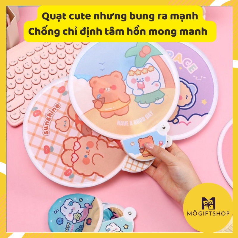 Quạt gấp gọn tự bung dễ thương