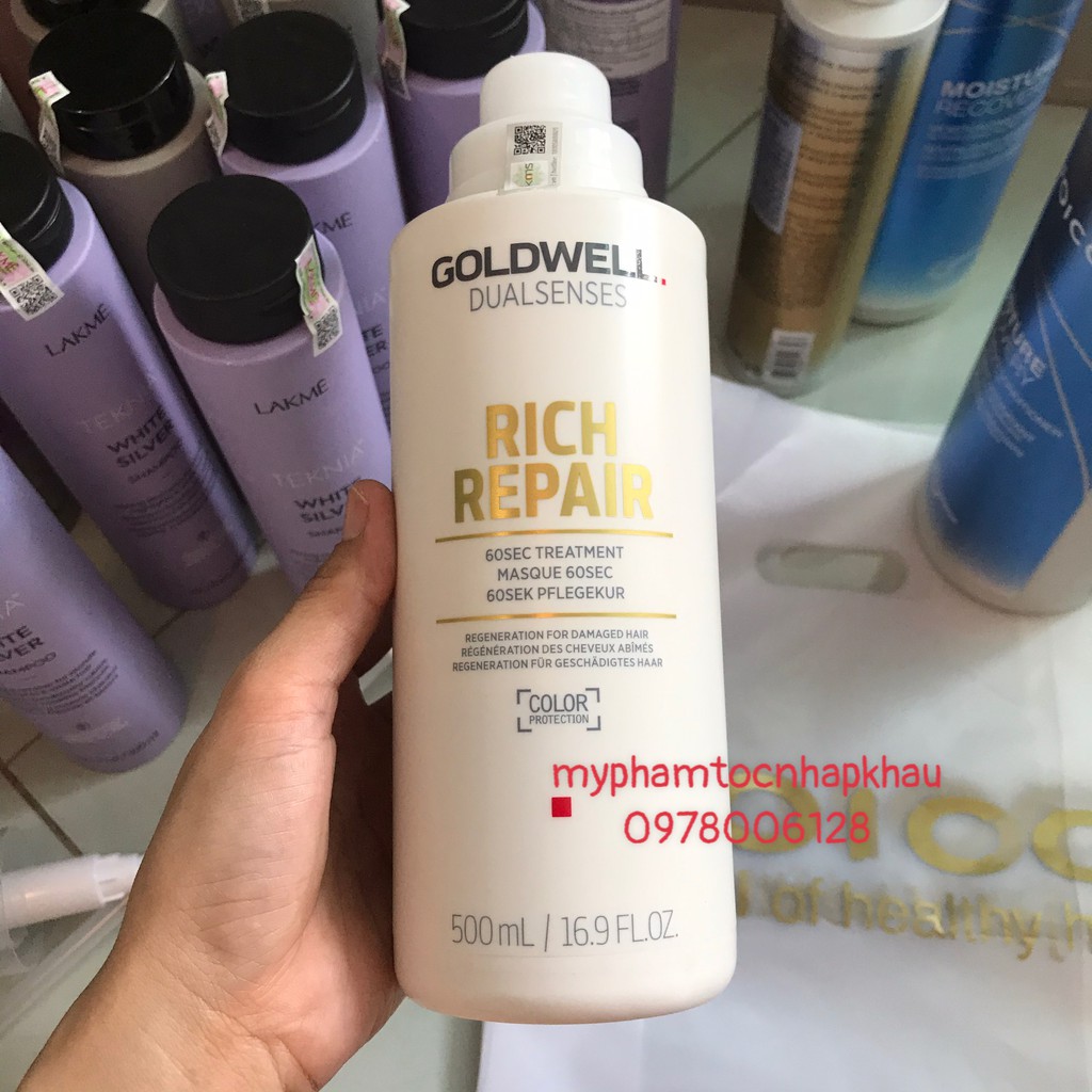 [Goldwell - Đức] Mặt nạ ( hấp dầu ) 60s chữa trị Goldwell Dualsenses Rich Repair 500ml