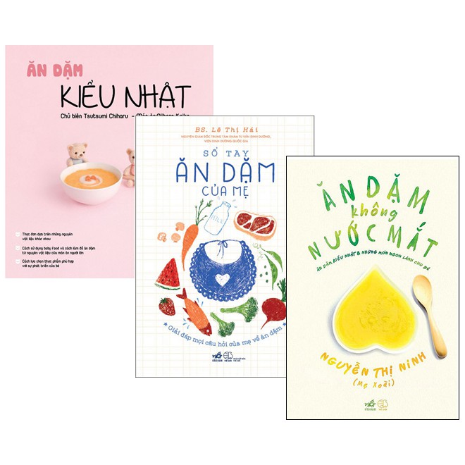 Sách - Combo Ăn dặm kiểu Nhật + Ăn dặm không nước mắt + Sổ tay ăn dặm của mẹ