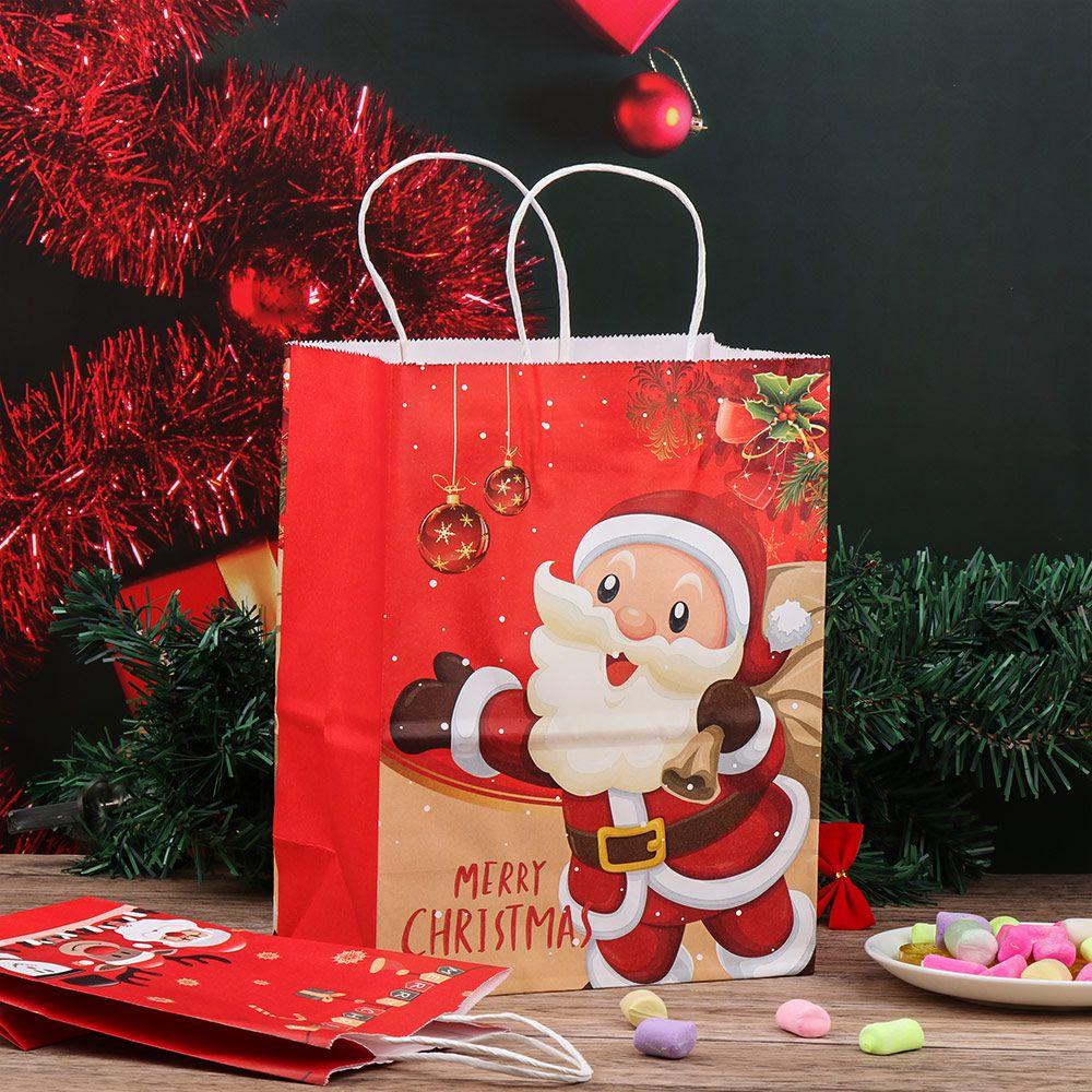 LAKAMIER Set 6 Túi Giấy Đựng Quà Giáng Sinh Dễ Thương