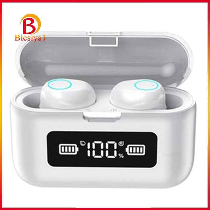 [BLESIYA1] Mini TWS  5.0 Headset Headphones HiFi Earphones+Charging Box Black