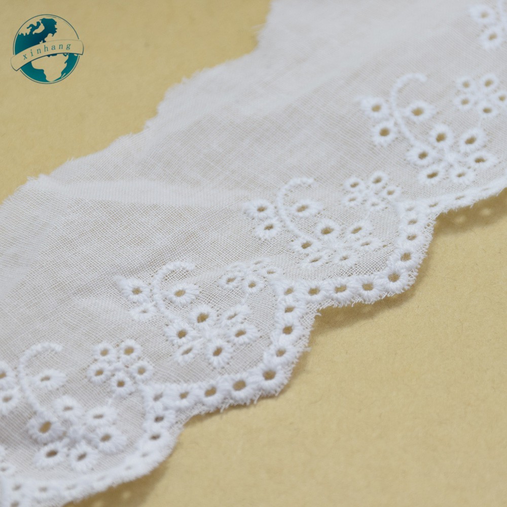 Cuộn Ren Ruy Băng mini Rộng 100% cotton Rộng 5cm Dùng Thêu Trang Trí Quần Áo diy 3163