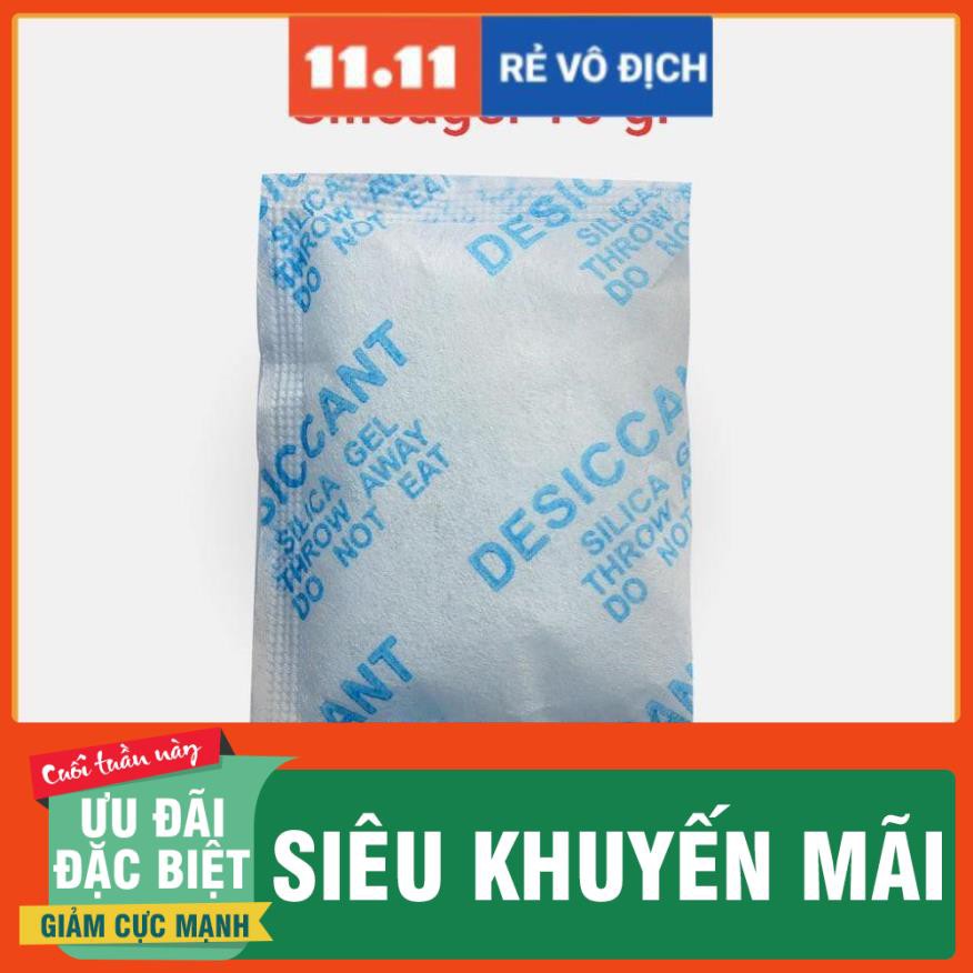 Bịch 500gram Gói chống ẩm giày dép, tách xách, bảo quản thực phẩm Silica gel  loại 10gram