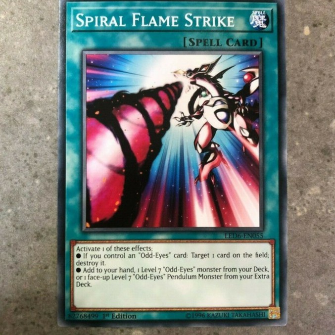 THẺ BÀI YUGIOH [ BEL ] Spiral Flame Strike - LED6-EN055 - Common 1st Edition