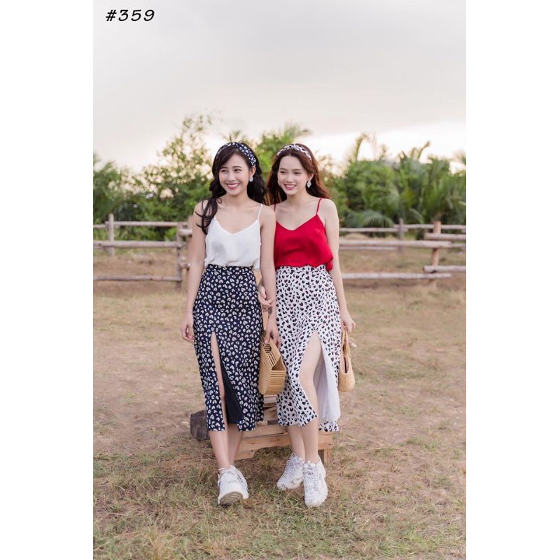 Áo hai dây voan tim mềm mát❤️