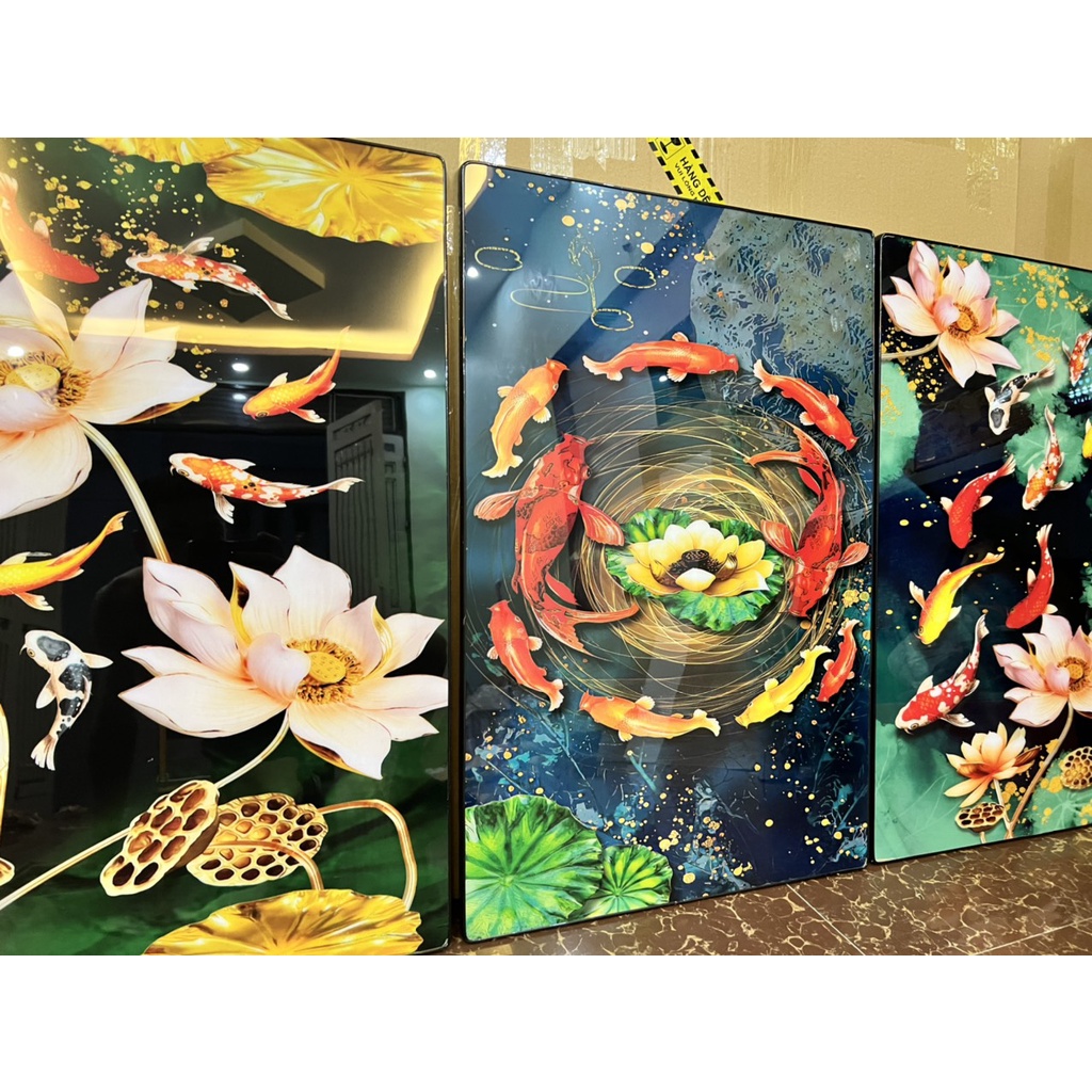 Tranh Treo Tường Bộ 3 Bức cầu thang Treo Phòng Khách/ Phòng Ngủ/ Game Gaming kèm Đinh 3 Chân