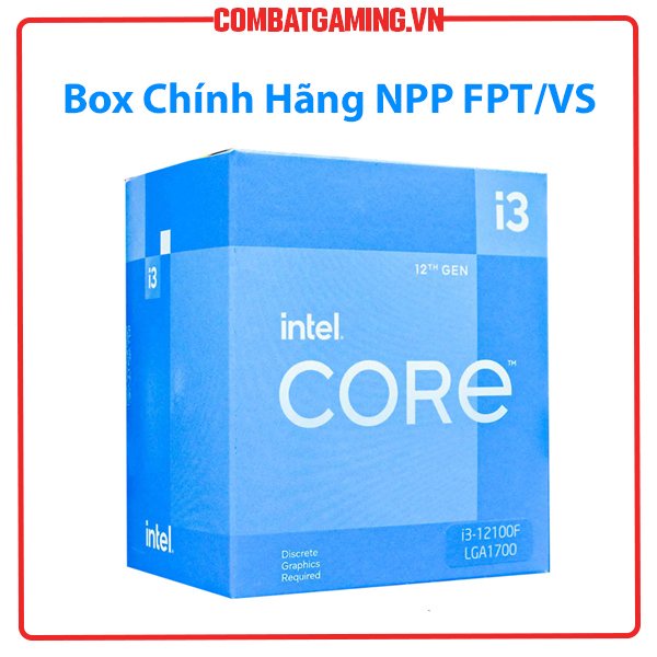 Combo Cpu i3 12100F Box Chính Hãng - Main H610M - Ram 8GB - SS