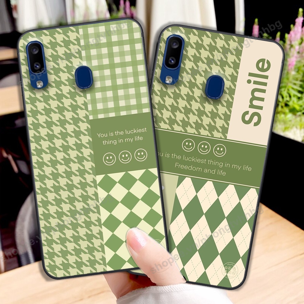 Ốp lưng Samsung M20 / M30 in mẫu gấu bo viền , smile mặt cười cực cute đẹp