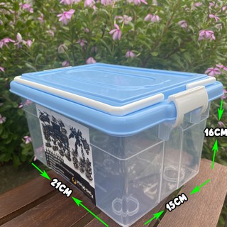 Hộp nhựa có quai cầm, thùng nhựa đựng đồ chơi xếp hình nhiều màu