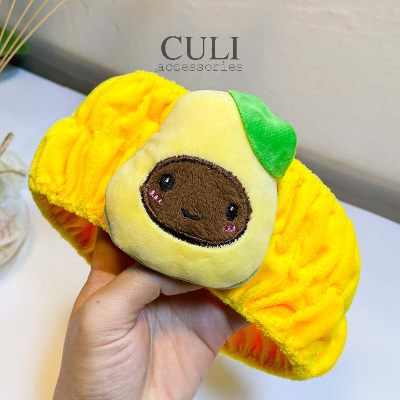 Băng đô rửa mặt, Bờm cài tóc hình trái bơ siêu cute, style Hàn Quốc xinh xắn