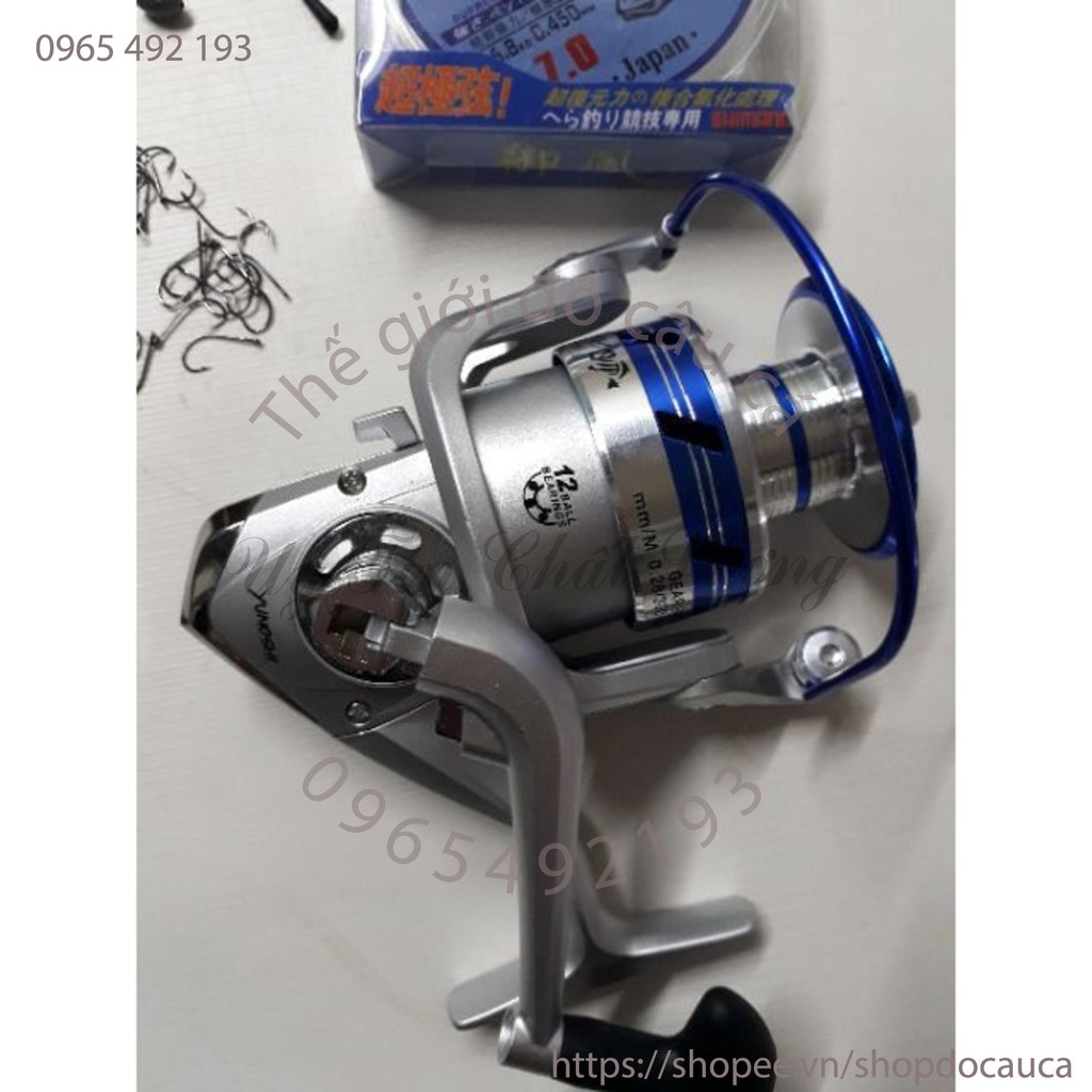 Bộ cần tiga 3m6 và máy yumoshi 7000 kèm phụ kiện ( rẻ vô địch )