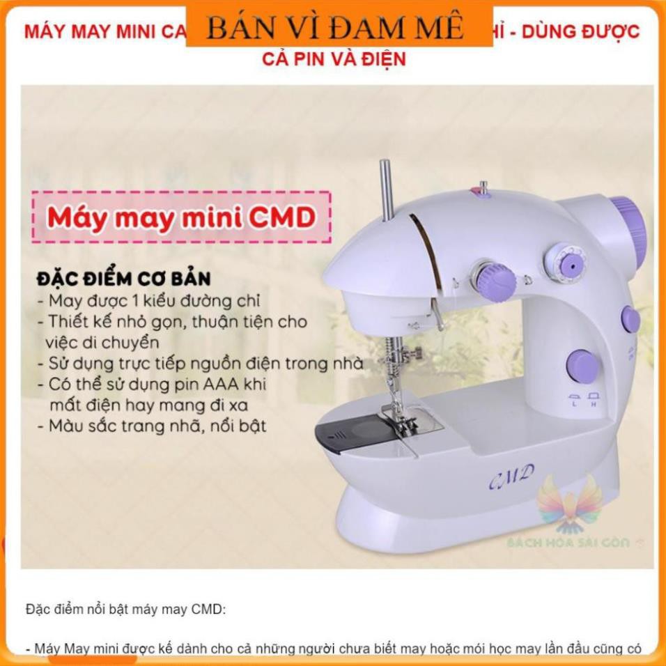 Siêu sale - Hàng Chính hãng Máy May Mini Đa Năng Có Vắt Sổ ..