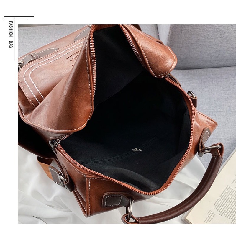 BALO THỜI TRANG NỮ BALO ĐI HỌC HỘP VUÔNG VINTAGE DA PU ULZZANG BLN55H183