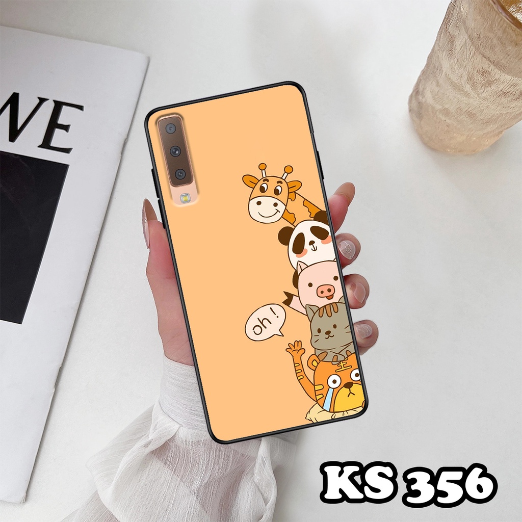 Ốp lưng Samsung A7 2018 - Samsung A9 2018 - Ốp in hình Cat&amp;Bear đáng yêu - Chất liệu TPU siêu bền, bảo vệ máy