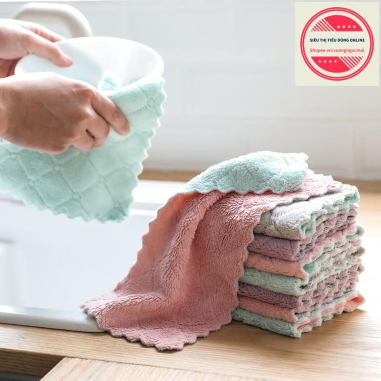 Khăn Lau 2 mặt thấm hút nước đa năng nhỏ gọn Hình chữ nhật 1 cái