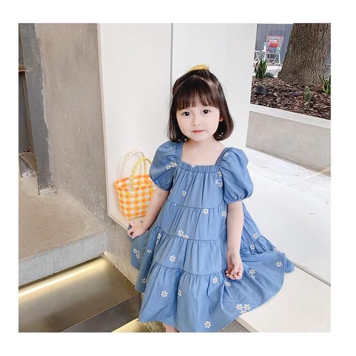 Váy bé gái nơ lưng dáng xòe từ 8-20kg