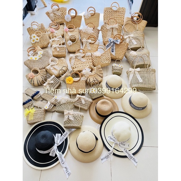 Túi cói ⚡ CỰC HOT ⚡ Túi lục bình Vintage đi biển, chụp ảnh decor, kiểu dáng siêu đẹp