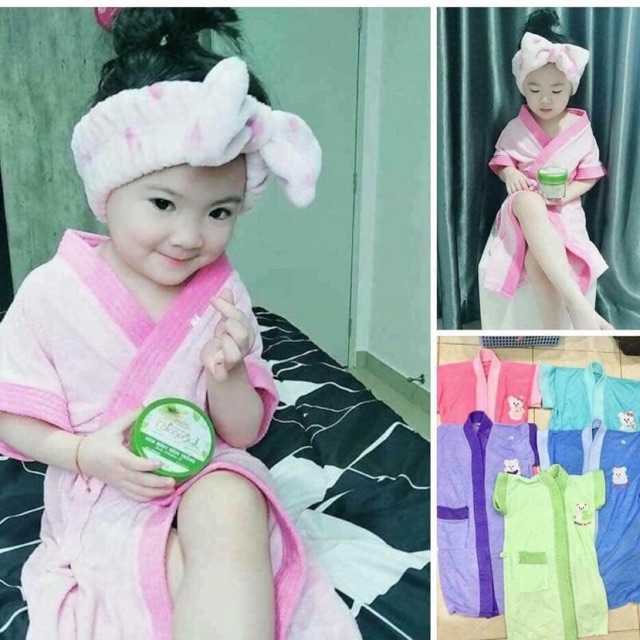 Áo choàng tắm Thái Lan siêu kute siêu tiện 🔸Chất lông mềm mại dày dặn đặc biệt là thấm hút nước nhanh. đang sale 190k/c